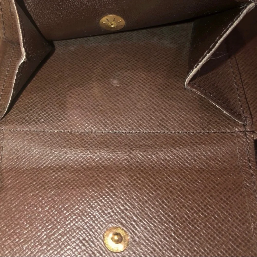 Men LOUIS VUITTON Damier Ebene Portefeiulle Florin Bifold Brown Checkered Wallet